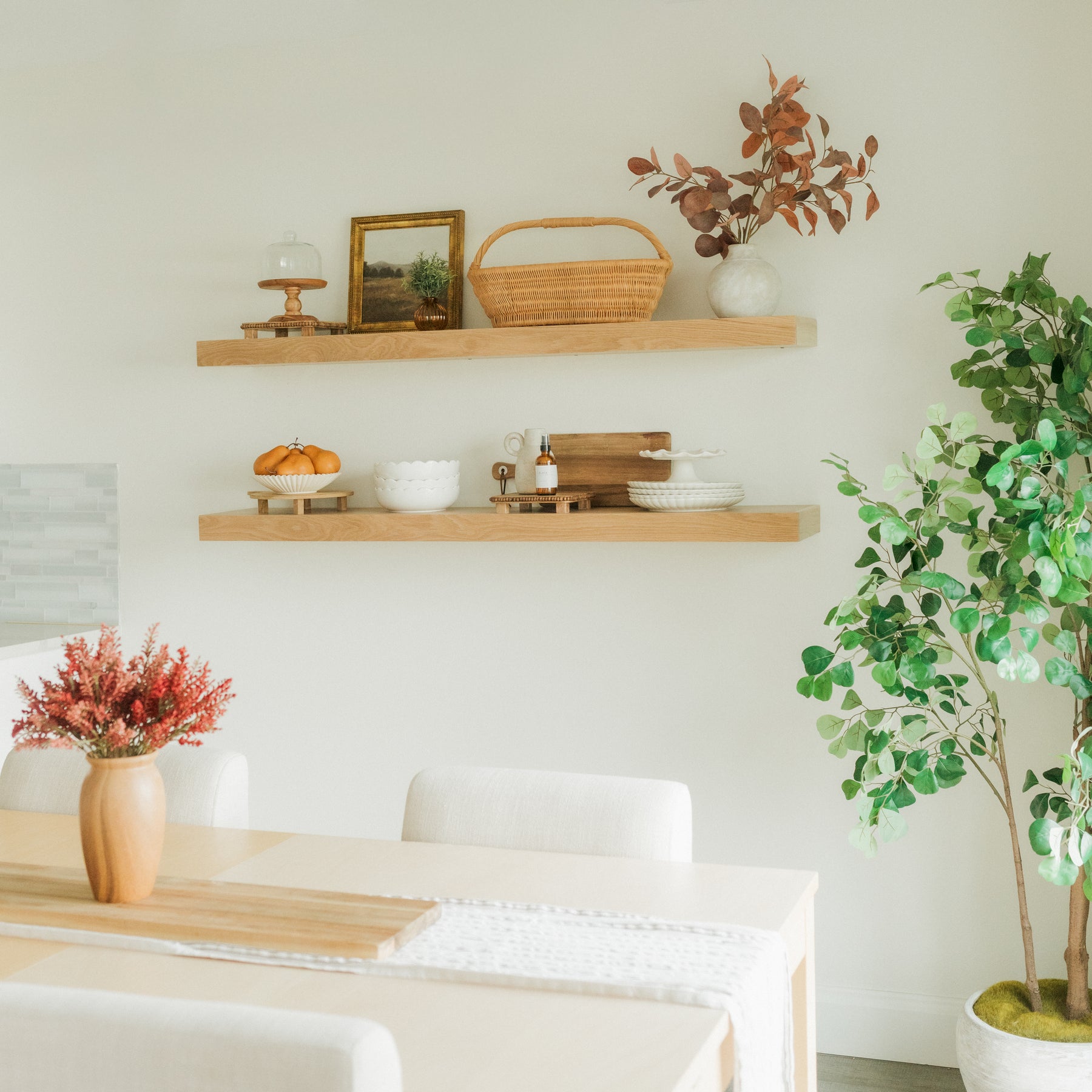 White Oak Floating Shelf - Modern