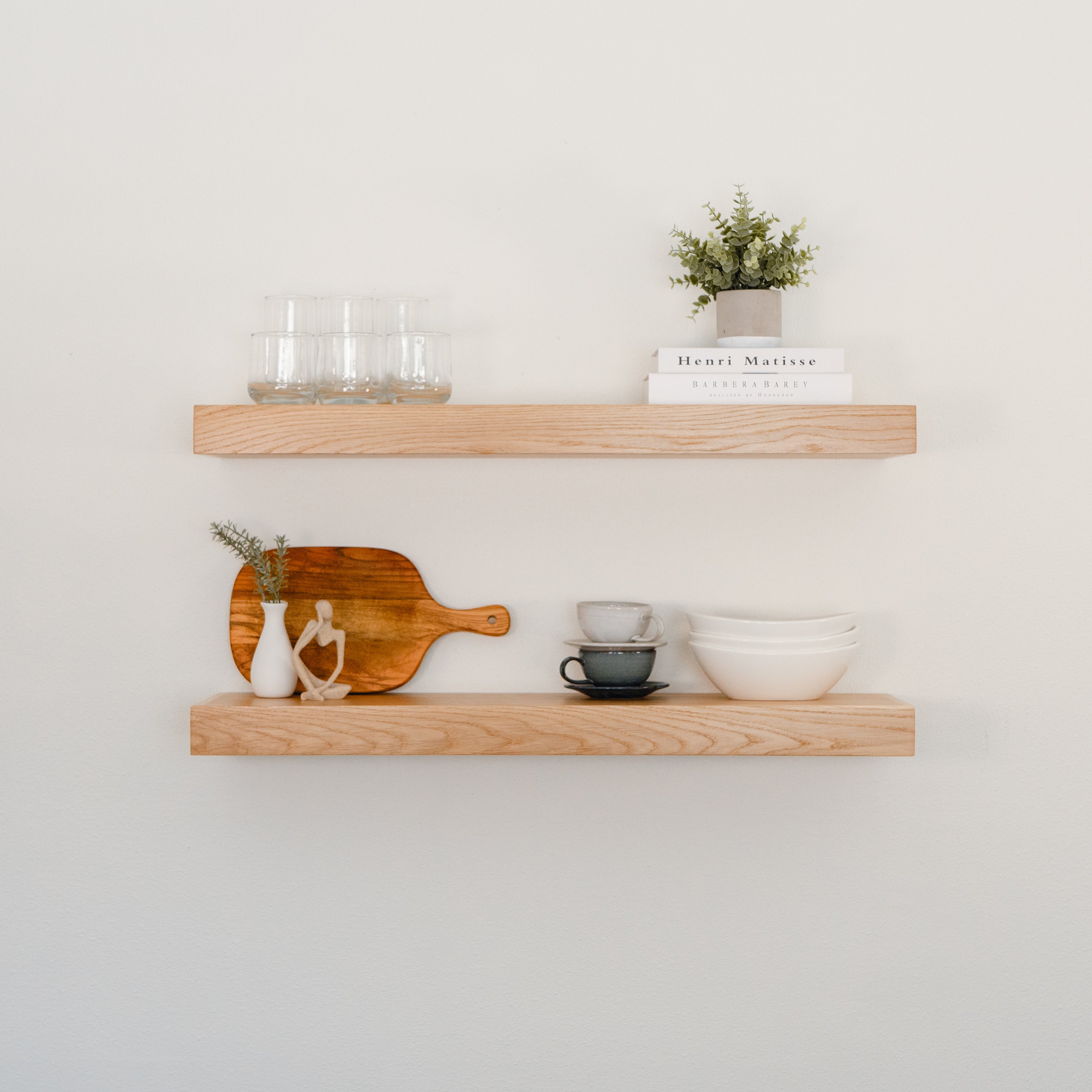 White Oak Floating Shelf Modern Lyons Crafted