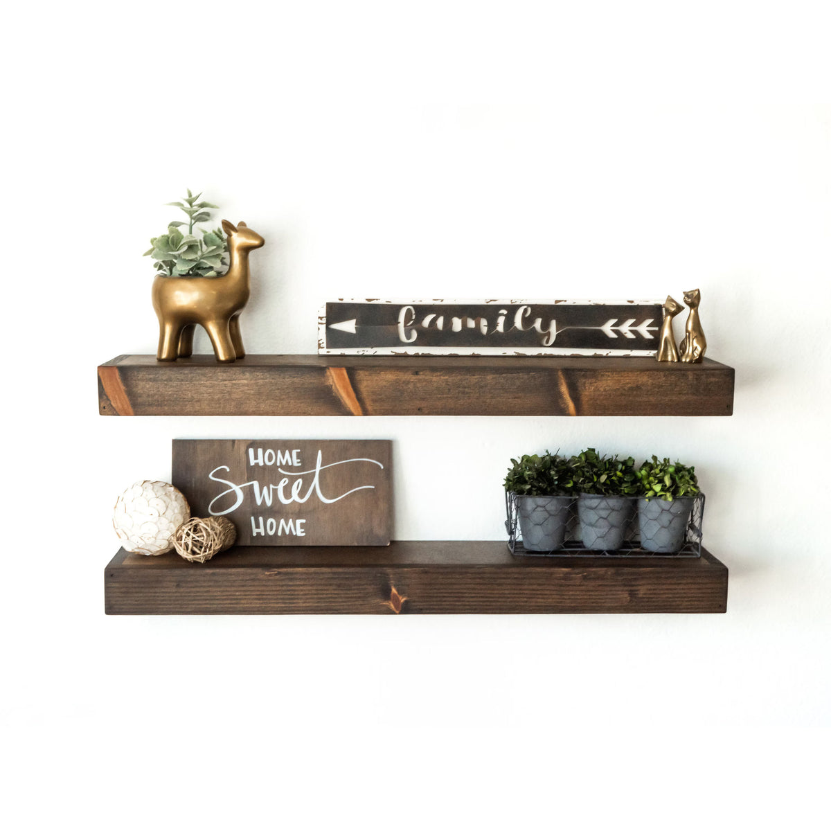 Knotty Pine Standard Floating Shelf - Rustic