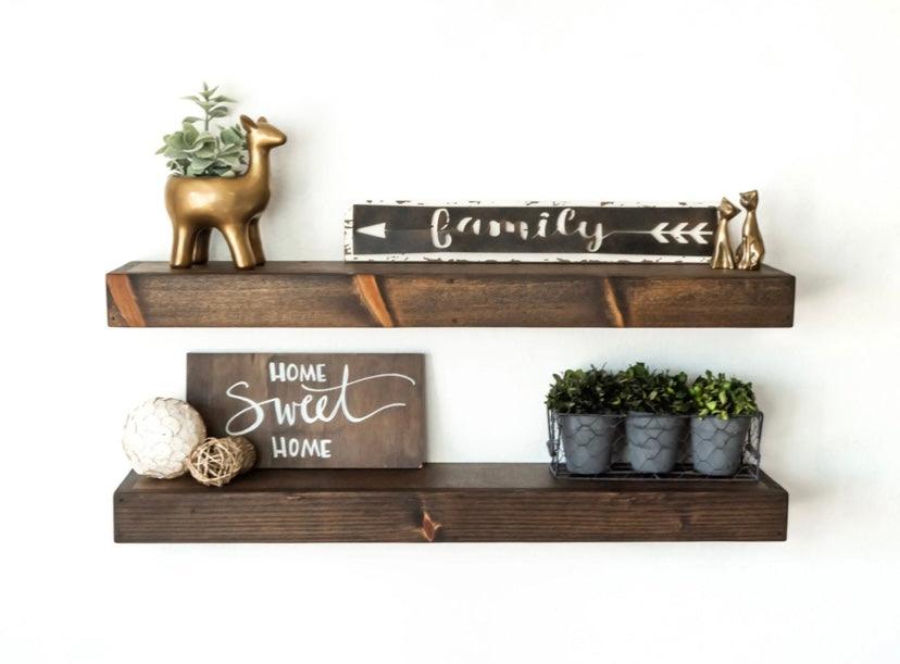 Knotty Pine Standard Floating Shelf - Rustic - Lyons Crafted