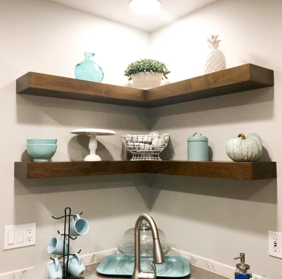 Maple Corner Floating Shelf 12" Deep - Modern - Lyons Crafted