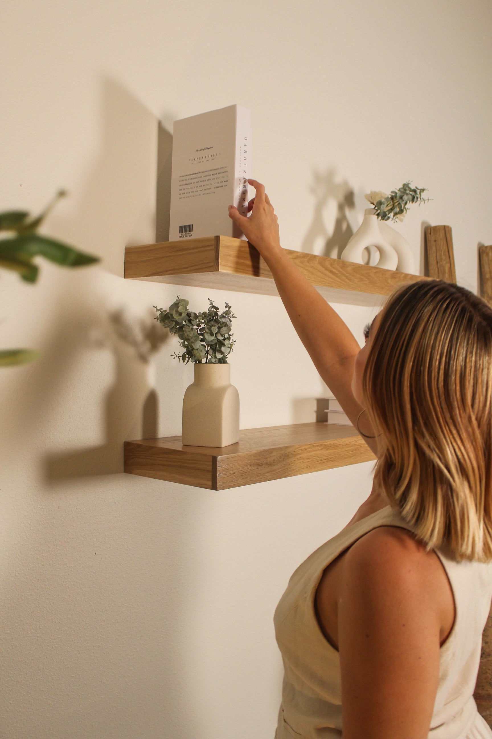 White Oak Floating Shelf - Modern