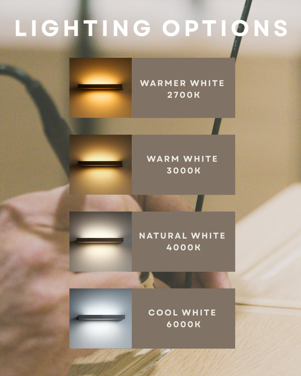 White Oak Floating Shelf - Modern LED Lighting