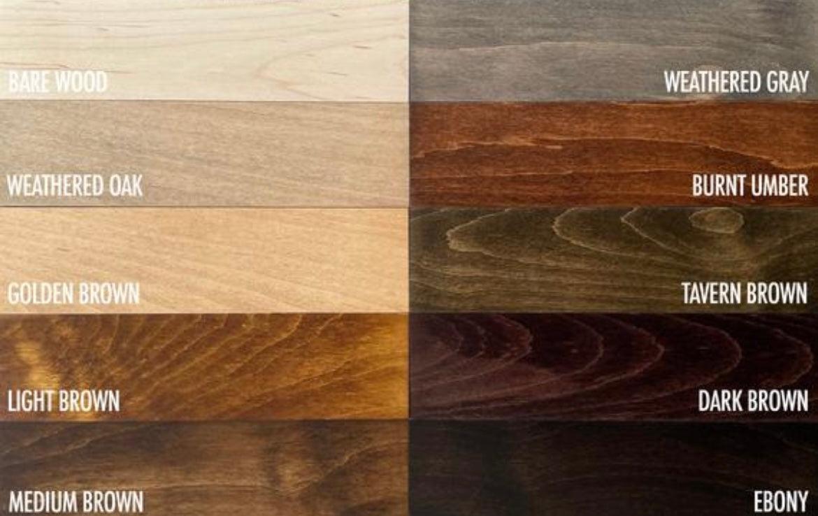 Maple Finish Samples for Shelves | Lyons Crafted
