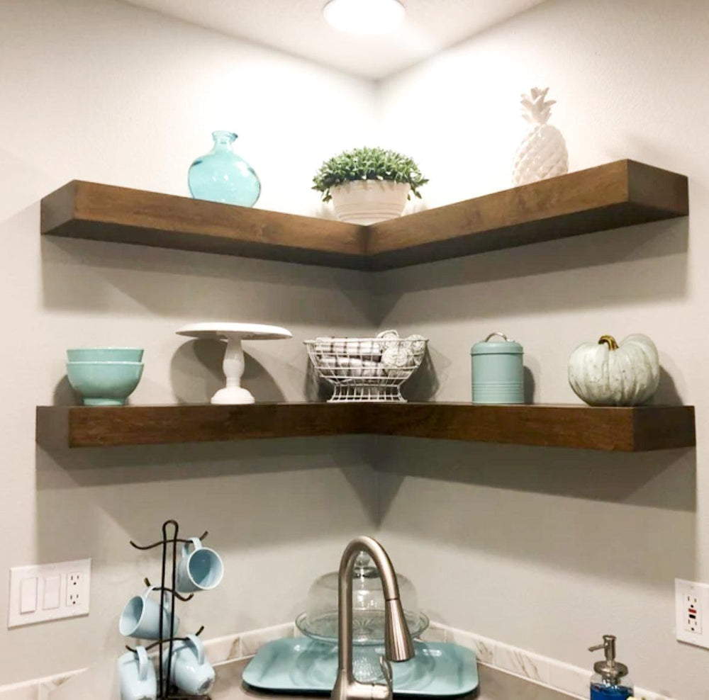 Maple Corner Floating Shelf 10" Deep Modern